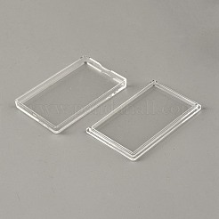 透明アクリル銀棒金棒収納ケース  エアタイトカプセル収納ホルダー  長方形  透明  5.65x3.65x0.65cm&nbsp;X-CON-WH0092-97