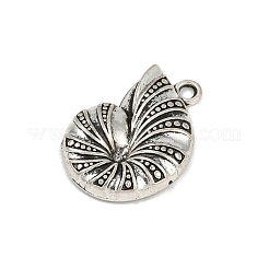 合金のチベット風チャーム  オーシャンシリーズチャーム  アンティークシルバー  巻き貝  23x17x4mm  穴：1.8mm&nbsp;PALLOY-V008-01B-AS