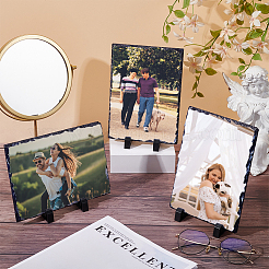 Sublimation Blank Slate Rock Stone Photo Frame&nbsp;DIY-WH0504-686B
