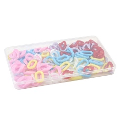 120Pcs 6 Colors Opaque Acrylic Linking Rings&nbsp;OACR-FS0002-77