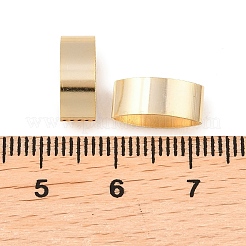 真鍮のスライドチャーム  カドミウムフリー＆鉛フリー  長方形  24KGP本金メッキ  12x5x6mm  穴：11x5.5mm&nbsp;KK-C163-20G