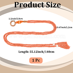 1Pc Handmade Weaving Cotton Tassel Waist Belts for Women Ladies Dress&nbsp;AJEW-CP0010-51B