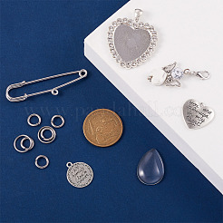 DIY Charm Drop Safety Pin Brooch Making Kit&nbsp;DIY-FW0001-26
