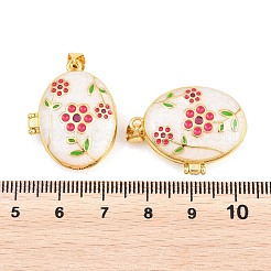Brass Locket Pendants&nbsp;KK-D232-04G