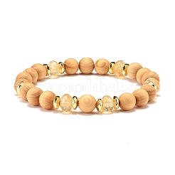 4Pcs 4 Style Synthetic Watermelon Stone & Hematite & Wood Beaded Stretch Bracelets Set&nbsp;BJEW-JB07625