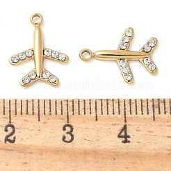 Ion Plating(IP) 304 Stainless Steel with Rhinestone Charms&nbsp;STAS-Q345-12G