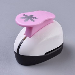プラスチックエンボスdiyコーナー紙印刷カードカッター  雪の結晶模様  ランダム単色またはランダム混色  72x44x58mm&nbsp;DIY-WH0146-60