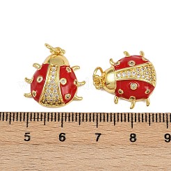 Brass Micro Pave Cubic Zirconia Pendants&nbsp;KK-L241-05G