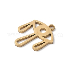 201 Stainless Steel Filigree Pendants&nbsp;STAS-K298-13G