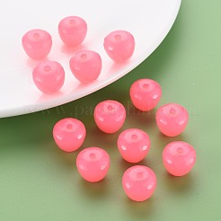 透明なアクリルビーズ  染め  多面カット  ティアドロップ  ショッキングピンク  15x14.5mm  穴：2mm  約243個/500g&nbsp;MACR-S373-10E-09