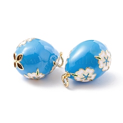 Rack Plating Brass Enamel Pendants&nbsp;KK-B053-04G