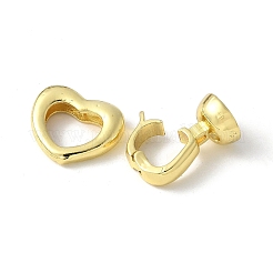 Brass Fold Over Clasps&nbsp;KK-M320-10G