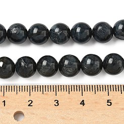 グレードB天然タイガーアイビーズ連売り  染め  ラウンド  ブラック  8.5mm  穴：1.2mm  約46~48個/連  14.76''（37.5センチメートル）&nbsp;LS-G-F591-18-8mm-03