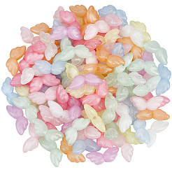 100Pcs Luminous Transparent Acrylic Beads&nbsp;LACR-PA0001-01