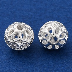 Brass Micro Pave Clear Cubic Zirconia Spacer Beads&nbsp;KK-Z089-10S