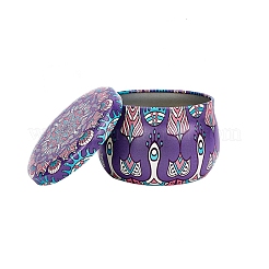 Printed Tinplate Storage Box&nbsp;CON-WH0082-004