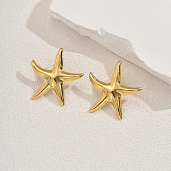 Stylish 201 Stainless Steel Starfish Stud Earrings&nbsp;ZQ5890