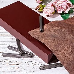 プラスチックパンチングパッド  パンチ穴あけ工具  diyレザークラフトツール  長方形  暗赤色  20x8x2.1~2.3cm&nbsp;TOOL-WH0119-56