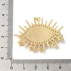 Rack Plating Brass Cubic Zirconia Pendants&nbsp;KK-G504-22G-02