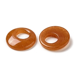 天然石レッドアベンチュリンペンダント  ドーナツ/円盤チャーム  27.5~28x4.5~5.5mm&nbsp;G-T122-76E