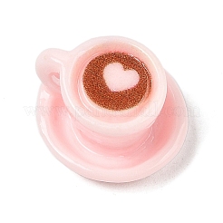 樹脂コーヒーミニチュア装飾品  ガーデンドールハウスアクセサリー  ピンク  15.5x16.5x11.5mm&nbsp;DOLL-P002-A04