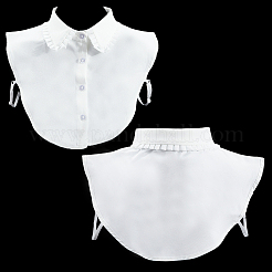 取り外し可能なコットンシャツ レディース つけ襟  ネックライントリム DIY 衣服アクセサリー  ホワイト  330x380x7.5mm&nbsp;AJEW-WH20816-009A
