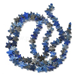 天然石ラピスラズリビーズ連売り  スター  6x6x2mm  穴：0.7mm  約72個/連  14.96''（38センチメートル）&nbsp;G-F817-A03-01