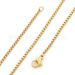 1.8mm Rack Plating Brass Box Chain Necklaces for Women Men&nbsp;MAK-L044-60G-2A