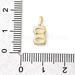 合成オパールのペンダント  真鍮製のクマのチャーム  18KGP本金メッキ  長持ちメッキ  ラックめっき  鉛フリー＆カドミウムフリー  ホワイト  13.5x6.5x3.5mm  穴：3.5x2.5mm&nbsp;KK-H089-27G-01