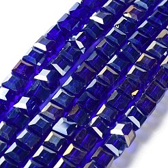 Electroplate Glass Beads Strands&nbsp;EGLA-R030-6x6mm-10