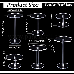 8 Sets 6 Styles Acrylic Storage Riser Rack&nbsp;AJEW-NB0006-30