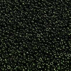 MIYUKIラウンドロカイユビーズ  日本製シードビーズ  （rr306)オリーブゴールド光沢  15/0  1.5mm  穴：0.7mm  約5555PCS /ボトル  10 G /ボトル&nbsp;SEED-JP0010-RR0306