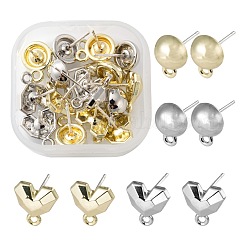 16Pcs 4 Style Spray Painted Alloy Stud Earrings Findings&nbsp;FIND-LS0001-66