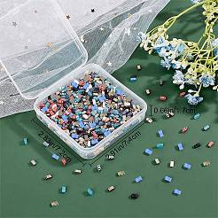 800Pcs 8 Colors 2-Hole Glass Seed Beads&nbsp;SEED-CN0001-05