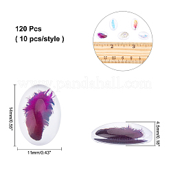 120Pcs 12 Style Glass Cabochons&nbsp;GLAA-AR0001-09