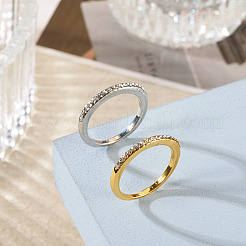 2Pcs 2 Colors Alloy with Crystal Rhinestone Finger Rings&nbsp;RJEW-TADJ0001-01B