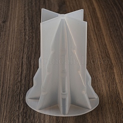 クリスマスツリーキャンドルシリコン型  エポキシ樹脂キャンドル作り  ホワイト  85mm&nbsp;SIL-B074-02A