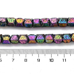 Electroplated Natural Lava Rock Beads Strands&nbsp;G-A256-D01-01H