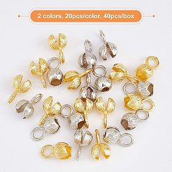 真鍮製ダルマチープ  ミックスカラー  11x6mm  穴：3mm  内径：3mm  2色  20個/カラー  40個/箱&nbsp;KK-FH0001-46