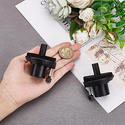 プラスチック製ハイハットシンバルホルダークランプ  ドラムセットサポートアクセサリー  鉄とフェルトマットのパーツ  楽器のパーツのために  ブラック  57x54.5mm  穴：9mmと22.5mm&nbsp;FIND-WH0099-86