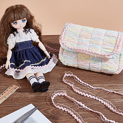 25mのポリエステル伸縮性レーストリムリボン  服飾材料  パールピンク  5/8インチ（15mm）&nbsp;OCOR-PH0006-27B