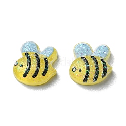 Glitter Opaque Resin Cabochons&nbsp;RESI-E040-01B