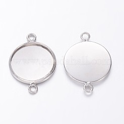 Brass Cabochon Connector Settings&nbsp;KK-B537-N