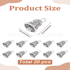 20Pcs Tibetan Style Alloy Bell Pendants&nbsp;FIND-LP0002-48