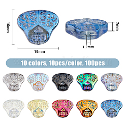 100Pcs 10 Colors Electroplate Glass Beads Strands&nbsp;GLAA-FH0001-78