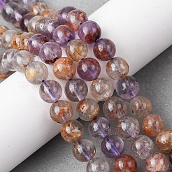 Natural Rutilated Quartz Beads Strands&nbsp;G-R446-8mm-01