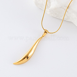 Elegant Stainless Steel Teardrop Pendant Necklaces for Gift&nbsp;JS4161