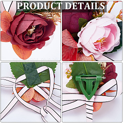 2Pcs 2 Style Silk Cloth & Plastic Imitation Flower Wrist Corsage & Corsage Boutonniere&nbsp;AJEW-CP0007-26A