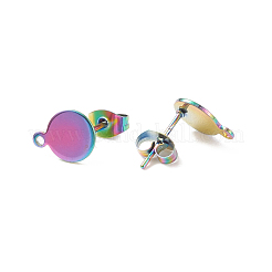 Ion Plating(IP) 304 Stainless Steel Stud Earring Findings&nbsp;STAS-K184-02-01M