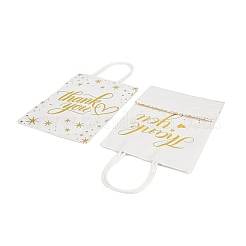 2 Styles Gold Stamping Thank You Paper Gift Bags with Handles&nbsp;TH-CBA170C-01